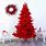 Red Artificial Christmas Tree