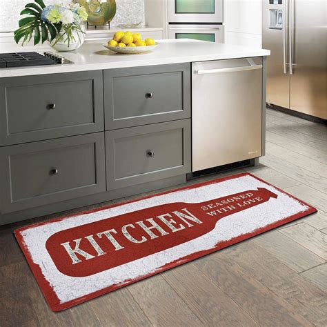 Red Kitchen Rugs Washable