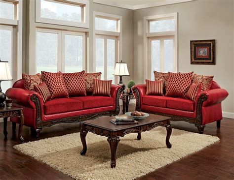 Red Living Room Set