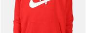 Red Nike Hoodie with Big Logo