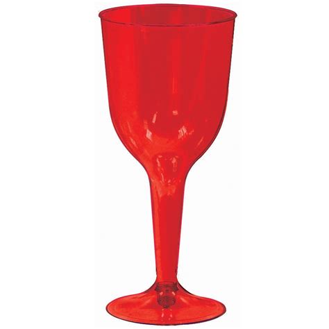 Red Plastic Wine Glasses