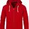 Red Polo Hoodie Zip Up