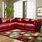 Red Sectional Sofa with Chaise