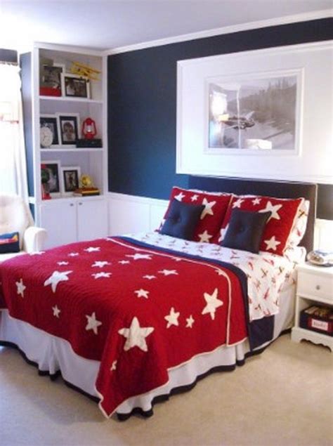 Red White and Blue Bedroom Ideas
