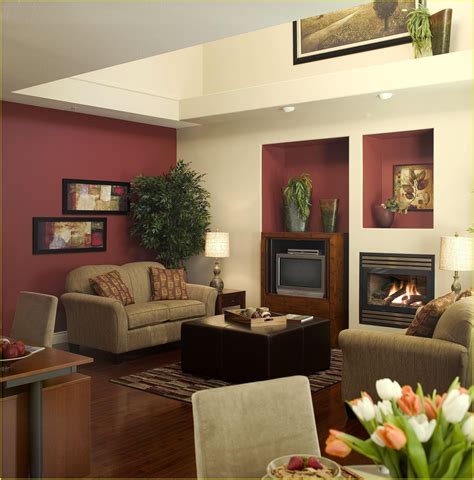 Red and Beige Living Room Ideas