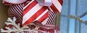 Red and White Christmas Decor Garland
