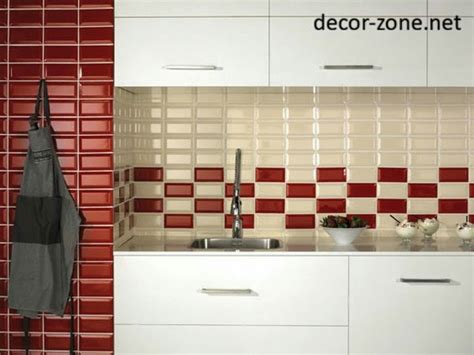 Red and White Tile Kitchen