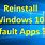 Reinstall Default Apps Windows 10