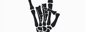 Rock and Roll Hand Sign Skeleton