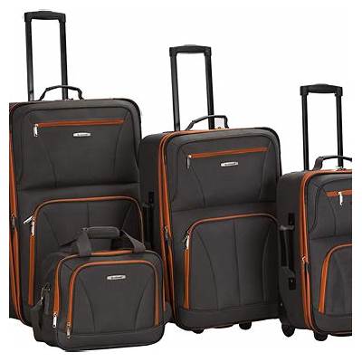 ROCKLAND JOURNEY SOFTSIDE Upright Luggage 4-Piece Set (14/19/24/28), Black  $125.53 - PicClick