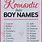 Romantic Boy Names