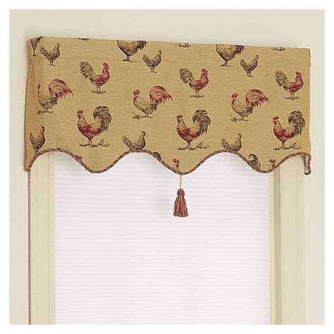 Rooster Themed Kitchen Curtains