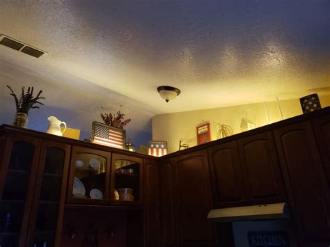 Rope Lighting above Cabinets