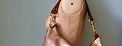 Rose Gold Handbag with Whip Stiching