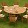 Round Wood Outdoor Dining Table