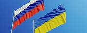 Russian and Ukraine Flags