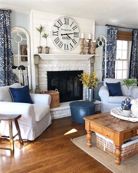 Rustic Blue Living Room