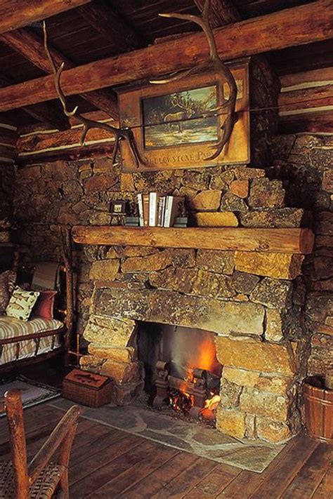 Rustic Cabin Fireplaces
