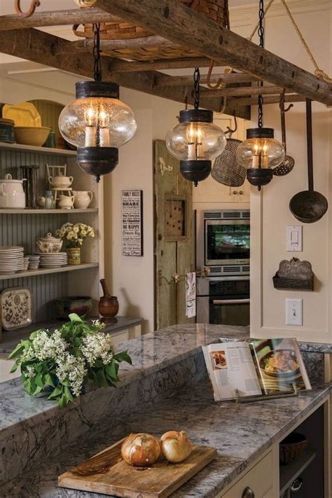 Rustic Country Kitchen Lighting