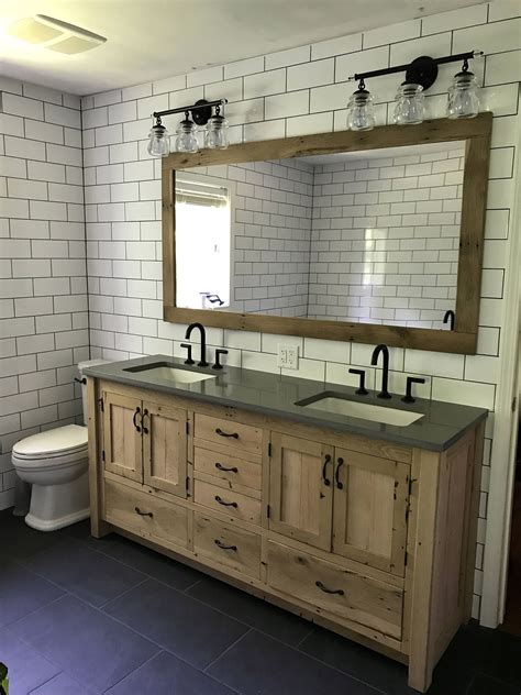 Rustic Double Vanity Bathroom