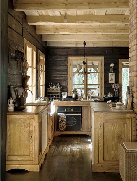 Rustic Farmhouse Cabin Kitchen