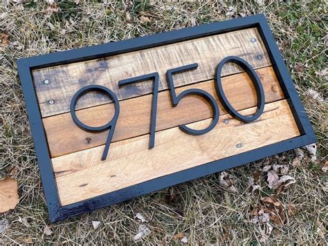 Rustic House Number Signs DIY