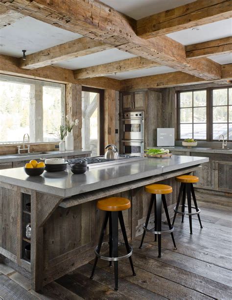 Rustic Kitchen Designs with Island