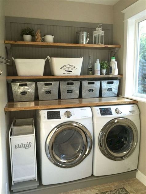 Rustic Laundry Room Shelving Ideas