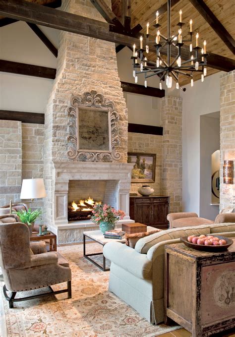 Rustic Living Rooms with Fireplaces