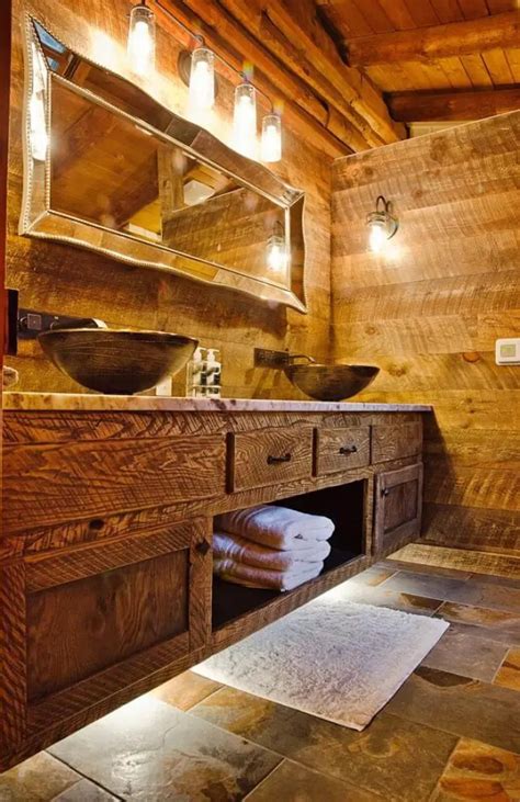 Rustic Wood Bathroom