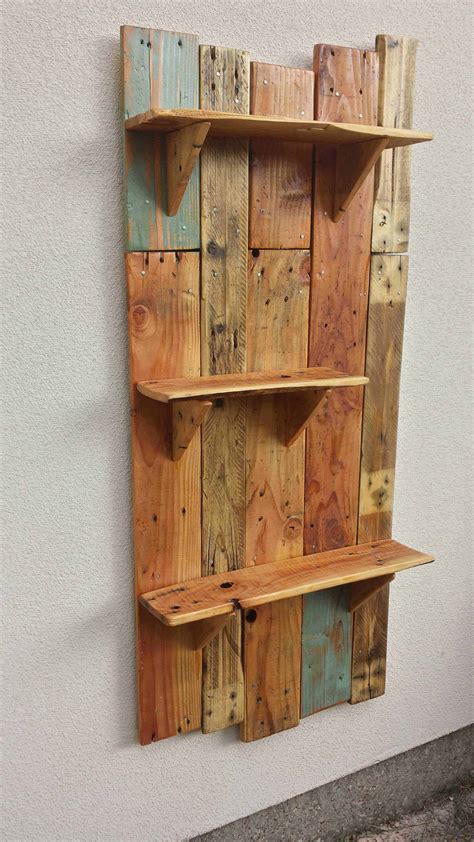 Rustic Wood Pallet Shelves