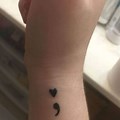 Semicolon Tattoo On Hand