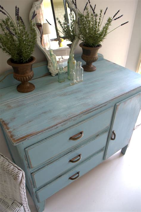 Shabby Chic Furniture Distressed Blue