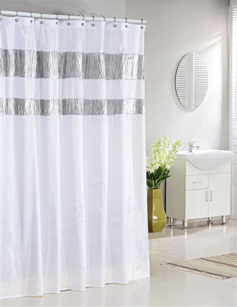 Silver Shower Curtain
