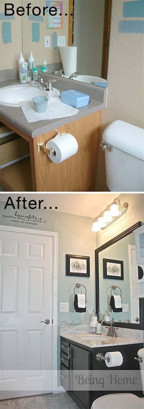 Simple Bathroom Makeover Before and After