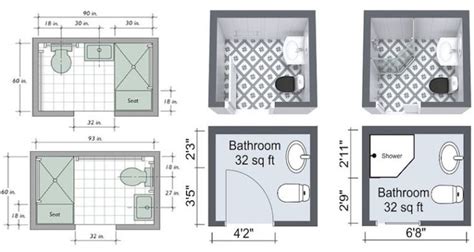 Small Bathroom Plans 5X5
