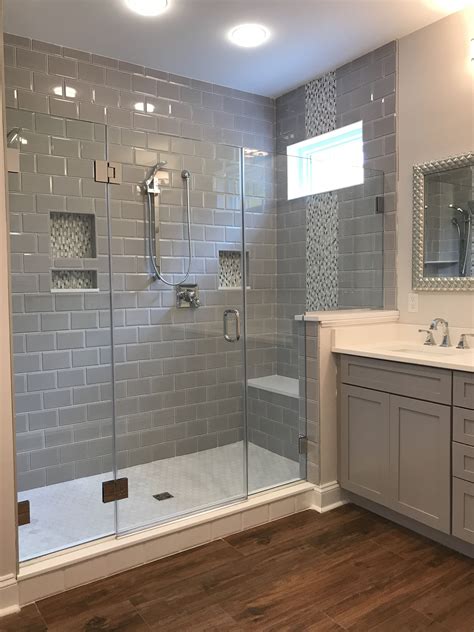 Small Bathroom Shower with Gray