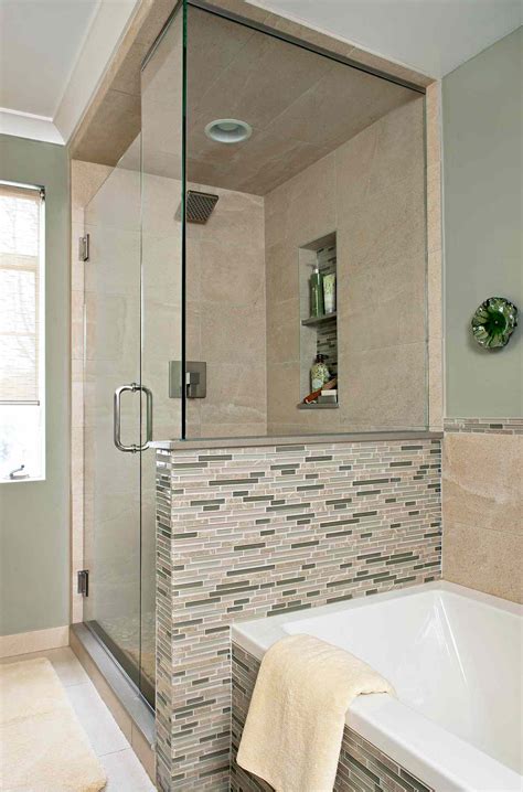 Small Bathroom with Tub and Walk-In Shower