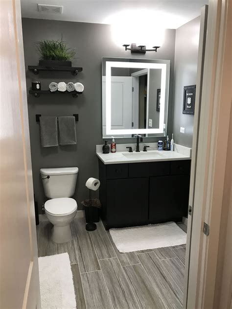 Small Modern Grey Bathroom