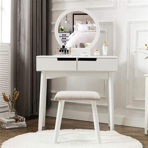 Small Vanity Table with Mirror