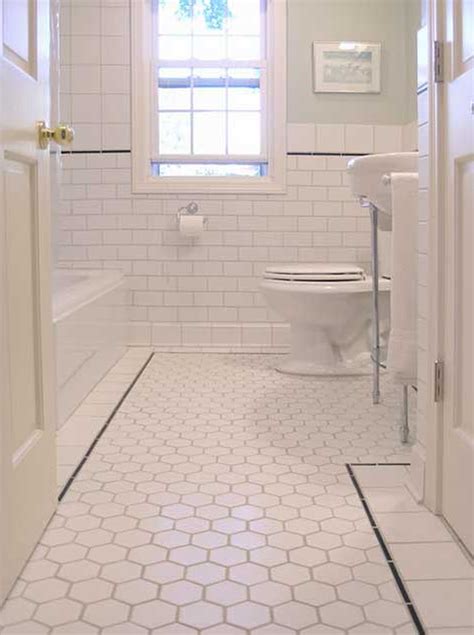 Small White Bathroom Floor Tile Designs