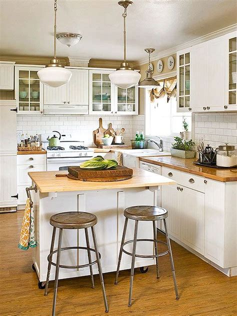 Small White Kitchen with Island