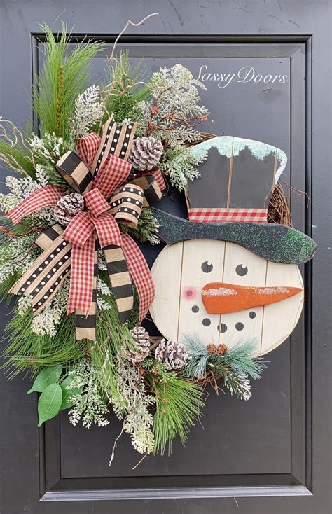 Snowman Door Wreath Decoration