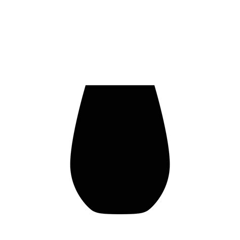 Stemless Wine Glass Clip Art Outline