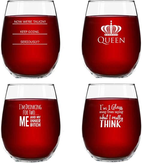 Stemless Wine Glass Sayings