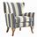 Striped Accent Chairs for Living Room