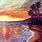 Sunset Beach Art Paintings