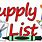 Supply List Clip Art
