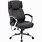 Sven Black Leather Office Chair with Coat Hanger