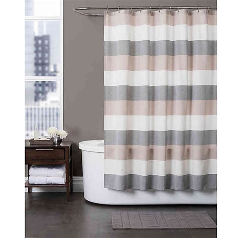 Taupe and Gray Shower Curtain